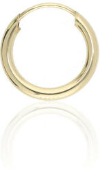 Gold earrings for ladies AU81636 - 1 db 10 mm-es 14 karátos arany unisex karika fülbevaló (AU81636)