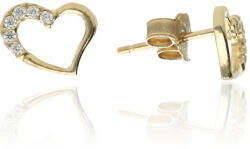 Gold earrings for ladies AU81761 - 14 karátos arany női beszúrós fülbevaló pár (AU81761)