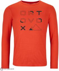 ORTOVOX 185 Merino Brand Outline ing, Hot Orange (XL)