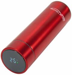 Heinner TERMOS Inox 450ML, Indicator. Led temperatura, Rosu, pastrarea rece/calda a bauturilor (HR-AER-TM45R)