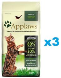Applaws Cat Adult Chicken and Lamb 6 kg (3x2 kg) csirke és bárány macskáknak