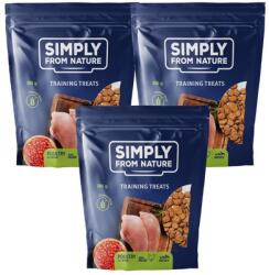 Simply from Nature Training Treats with poultry meat and rose 3 x 300 g