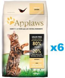 Applaws Cat Adult Chicken 2, 4 kg (6x400 g) csirkével macskáknak