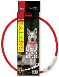 Dog Fantasy Nyakörv Kutya Fantasy LED nylon piros 65cm