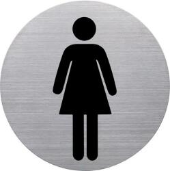 HELIT Információs tábla, rozsdamentes acél, HELIT, női mosdó (INH6271000_v)