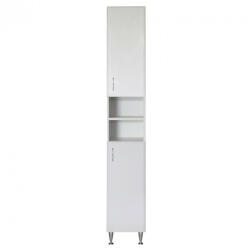 Leziter Bianca Plus 30 magas szekrény 2 ajtóval, nyitott, magasfényű fehér színben, univerzális (LEBM302ANYMFFMFF)