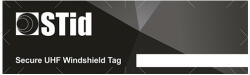 STid CarLabel_UHF_Gen2P Tag (Stid_CarLabel_UHF_Gen2P)