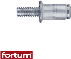 Fortum 4770676 szegecscsavar készlet, acél, M6x12 - 25 db (0, 5-5, 0 mm vtg, horganyzott) (4770676)