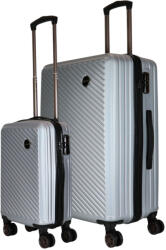 HaChi Boston Pro ezüst 4 kerekű kabinbőrönd és nagy bőrönd (Boston-PRO-S-L-ezust)