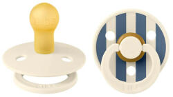 BIBS Studio Pin Colour cumi szett (2 db) - Bézs csíkos (0-6 hónap)