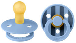 BIBS Studio Pin Colour cumi szett (2 db) - Kék csíkos (0-6 hónap)