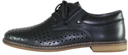 RIEKER Pantofi barbati, Rieker, 13425-00-Negru, casual, piele naturala, perforati, cu toc, negru (Marime: 40)