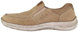 RIEKER Pantofi barbati, Rieker, 03067-21-Bej, casual, piele naturala, perforati, cu talpa joasa, bej (Marime: 40)