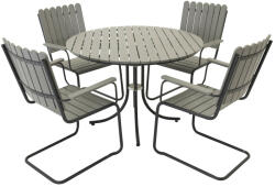  Asztal és szék garnitúra Dallas 2207 (Szürke + Fekete)