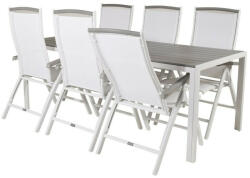  Asztal és szék garnitúra Dallas 2325 (Fehér + Szürke)