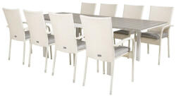  Asztal és szék garnitúra Dallas 2408 (Fehér + Szürke)