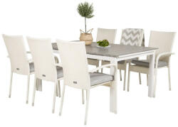  Asztal és szék garnitúra Dallas 2406 (Fehér + Szürke)