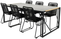  Asztal és szék garnitúra Dallas 2396 (Fekete)