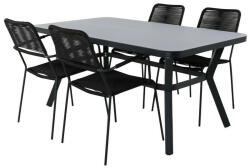  Asztal és szék garnitúra Dallas 2193 (Fekete)