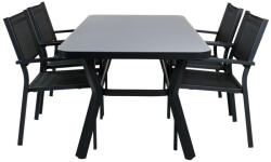 Asztal és szék garnitúra Dallas 3587 (Fekete)