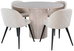  Étkezőgarnitúra Dallas 3072 (Krém + Fekete)