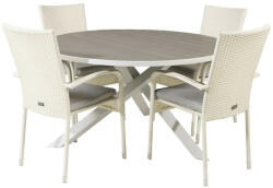 Asztal és szék garnitúra Dallas 2353 (Fehér + Szürke)