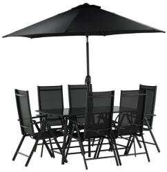 Asztal és szék garnitúra Dallas 3079 (Fekete) 2051-408