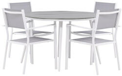  Asztal és szék garnitúra Dallas 4088 (Szürke + Fehér)