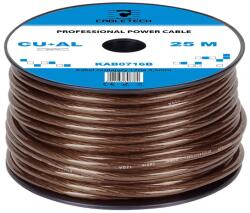 Cabletech KAB0716B Autóhifi tápkábel, réz-alumínium, fekete, 12GA 4, 5mm, 25m/tekercs (KAB0716B)