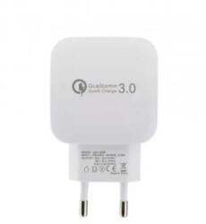 ML0003A Hálózati USB gyorstöltő, fehér színű 5V/9V/12V (QC 3.0) (ML0003A)