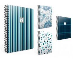  Spirálfüzet 17x24cm GIPTA Cobalt karton borítással, 120 lapos vonalas