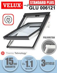 Velux GLU 006121 - fereastra mansarda actionare electrica, poliuretan, 3 sticle