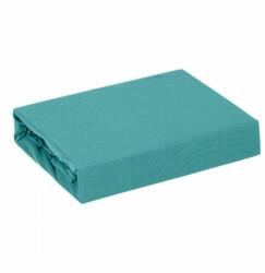 EUROFIRANY Adela jersey pamut gumis lepedő Türkiz 220x200 cm +30 cm