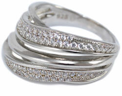 Ékszershop Hullámos köves ezüst gyűrű (2153985)