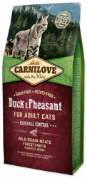 CARNILOVE Adult Cats Hairball Control Kacsa és fácán 6kg