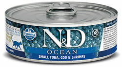 N&D Ocean N&D Cat Ocean Tonhal, Tőkehal garnélával és sütőtökkel 70g