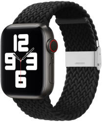Techsuit Cserélhető szíj az Apple Watch 1/2/3/4/5/6/7/8/9/SE/SE 2/Ultra/Ultra 2 - (42/44/45/49mm) okosórára - Fekete