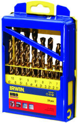 IRWIN TOOLS Csigafúró készlet 19 részes HSS TiN hengeres (1-10 mm) (10502603)