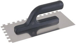  Fogazott glettvas 125 x 270 mm inox 10 x 10 mm műanyag nyéllel (31009F) - szucsivill