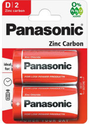 Panasonic D/góliát cink-mangán tartós elem 1, 5 V (2 db) (R20R-2BP) - szucsivill