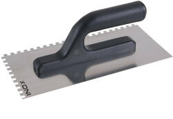 Fogazott glettvas 125 x 270 mm inox 6 x 6 mm műanyag nyéllel (31007F) - szucsivill
