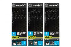Matrix mxc-3 4 boilie pin rigs mxc-3 size 14 barbless / 0.18mm / 4" (10cm) / boilie pin - 8pcs (MT-GRR074)