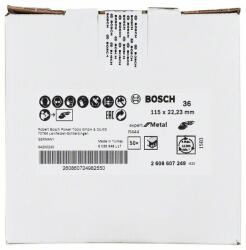 Bosch Fiber köszörűkorong R444, Expert for Metal D = 115 mm; K = 36, 2608607249 (2608607249)