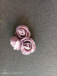  3 cm átmérőjű habrózsa virágfej - Vintage lila