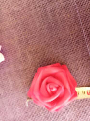 8 cm átmérőjű habrózsa virágfej - Piros