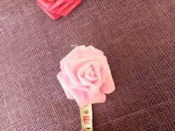 8 cm átmérőjű habrózsa virágfej - Rózsaszín