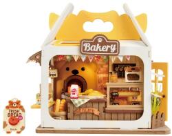 Rolife Puzzle 3D, Minicasuta ursuletului Teddy, Lemn, Rolife, 67 piese