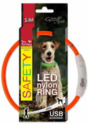 Dog Fantasy LED nylon nyakörv narancssárga 45cm