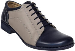 Rovi Design Pantofi dama casual , din piele naturala , Gri - Bleumarin P53GRIBL - ciucaleti