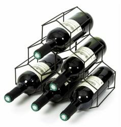 Compactor Suport Compactor pentru 6 sticle de vin, 28 x 28 x 4, 5 cm, oțel mat